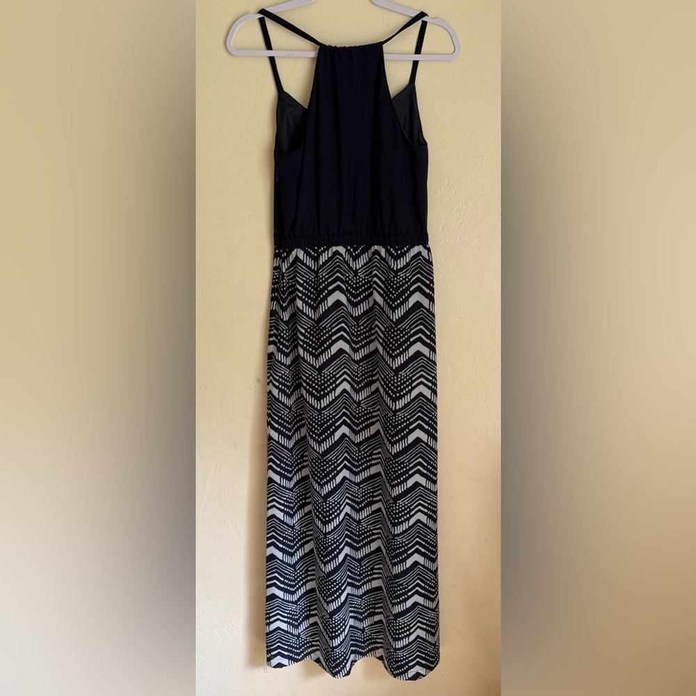 J. Crew Navy and White Chevron Maxi Dress - Picture 9 of 12